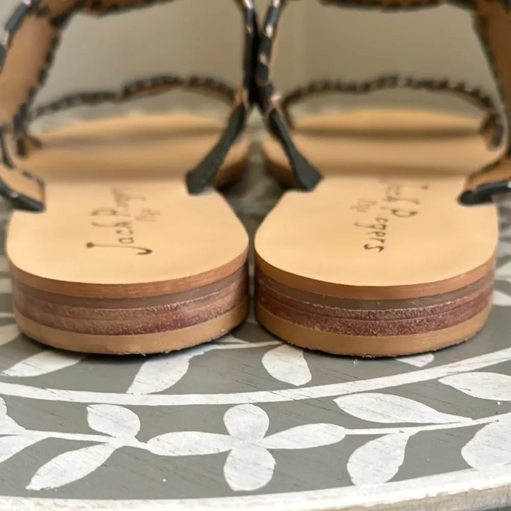 Jack Rogers Lauren Blue Slide Sandals sz 6